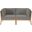 Clearwater Outdoor Patio Teak Wood Loveseat In Gray Graphite