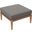 Clearwater Outdoor Patio Teak Wood Ottoman In Gray Graphite