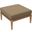 Clearwater Outdoor Patio Teak Wood Ottoman In Gray Light Brown