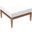 Clearwater Outdoor Patio Teak Wood Ottoman In Gray White