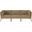 Clearwater Outdoor Patio Teak Wood Sofa In Gray Light Brown