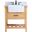 Clement 30 Inch Single Bathroom Vanity In Natural Wood With Backsplash