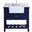 Clement 36 Inch Single Bathroom Vanity In Blue With Backsplash