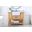 Clement 42 Inch Single Bathroom Vanity In Natural Wood With Backsplash