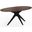 Clifford Oval Coffee Table In Black and Walnut