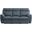 Clifton Blue Double Reclining Sofa With Drop Down Cup Holders