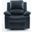 Clifton Leather Gel Glider Rocker Recliner In Midnight Blue
