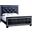 Bellanova Black King Upholstered Panel Bed