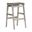 Coast Teak 30 Inch Backless Barstool In Oyster Teak and Heather Gray