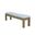 Coastal Teak Dining Bench in Canvas Skyline