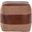 Cobbler Canvas Pouf In Tan and Espresso