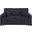 Cody II 69.5 Inch Woven Fabric Convertible Sleeper Loveseat with Cup Holder In Dark Gray