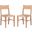 Cody Rattan Dining Chair Set of 2 In Natural