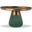 Coffee Table Duverre Antique Brass/Green Glass Base