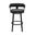 Cohen 26 Inch Counter Height Swivel Bar Stool In Black Finish and Black Faux Leather