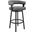 Cohen 26 Inch Counter Height Swivel Bar Stool In Black Finish and Gray Faux Leather