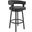 Cohen 30 Inch Bar Height Swivel Bar Stool In Black Finish and Black Faux Leather