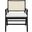 Colette Rattan Accent Chair In Black and Natural