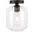Collier 1 Light Black And Clear Glass Flush Mount