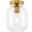 Collier 1 Light Brass And Clear Glass Flush Mount