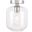 Collier 1 Light Chrome And Clear Glass Flush Mount