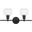 Collier 2 Light Black And Clear Glass Wall Sconce
