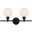 Collier 2 Light Black And Frosted White Glass Wall Sconce