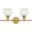 Collier 2 Light Brass And Clear Glass Wall Sconce