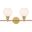 Collier 2 Light Brass And Frosted White Glass Wall Sconce