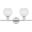 Collier 2 Light Chrome And Clear Glass Wall Sconce