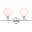 Collier 2 Light Chrome And Frosted White Glass Wall Sconce