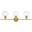Collier 3 Light Brass And Clear Glass Wall Sconce
