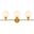 Collier 3 Light Brass And Frosted White Glass Wall Sconce