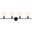 Collier 4 Light Black And Frosted White Glass Wall Sconce