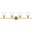 Collier 4 Light Brass And Clear Glass Wall Sconce
