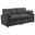 Collins Modular Power Loveseat In Dark Grey