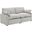 Collins Modular Power Loveseat In Grey