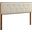 Collins Tufted Twin Fabric and Wood Headboard In Walnut Beige