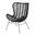 Colorado Rattan and Metal Accent Chair In Black