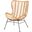 Colorado Rattan and Metal Accent Chair In Natural Brown