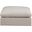 Comfy Linen Textured Fabric Modular Ottoman In Beige