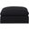 Comfy Linen Textured Fabric Modular Ottoman In Black