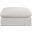 Comfy Linen Textured Fabric Modular Ottoman In Cream