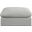 Comfy Linen Textured Fabric Modular Ottoman In Grey