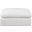 Comfy Linen Textured Fabric Modular Ottoman In White