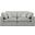 Comfy Linen Textured Fabric 2 Seater Modular Sofa with Arm Support In Grey