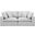 Comfy Linen Textured Fabric 2 Seater Modular Sofa with Arm Support In White