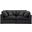 Comfy Vegan Leather 2 Seater Modular Sofa with Arm Support In Black