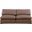 Comfy Vegan Leather 2 Seater Modular Sofa In Brown