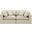 Comfy Vegan Leather 2 Seater Modular Sofa with Arm Support In Cream